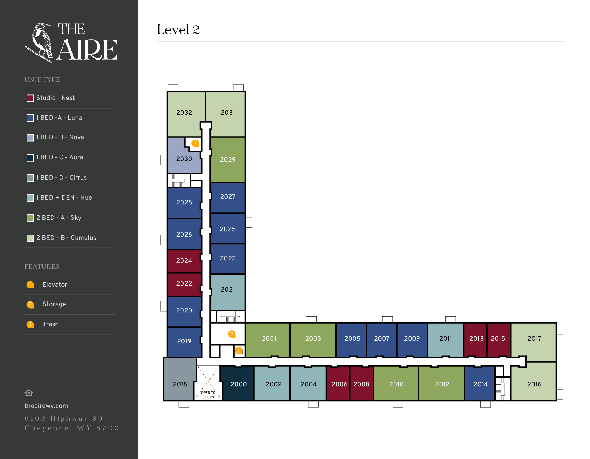 The Aire Building Map - Level 2