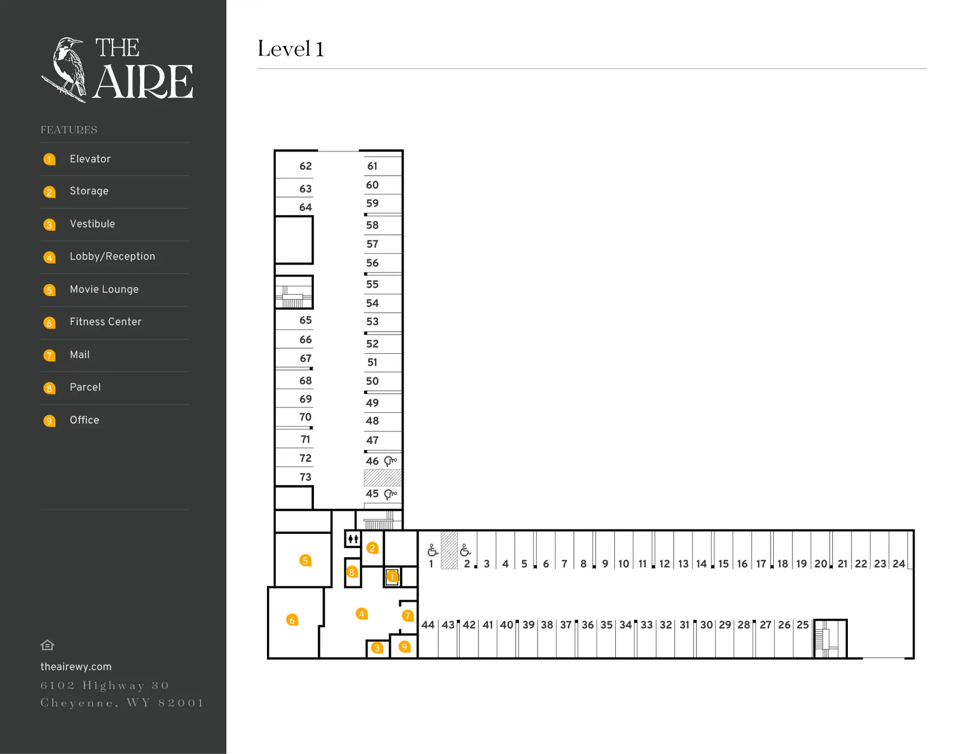 The Aire Building Map - Level 1